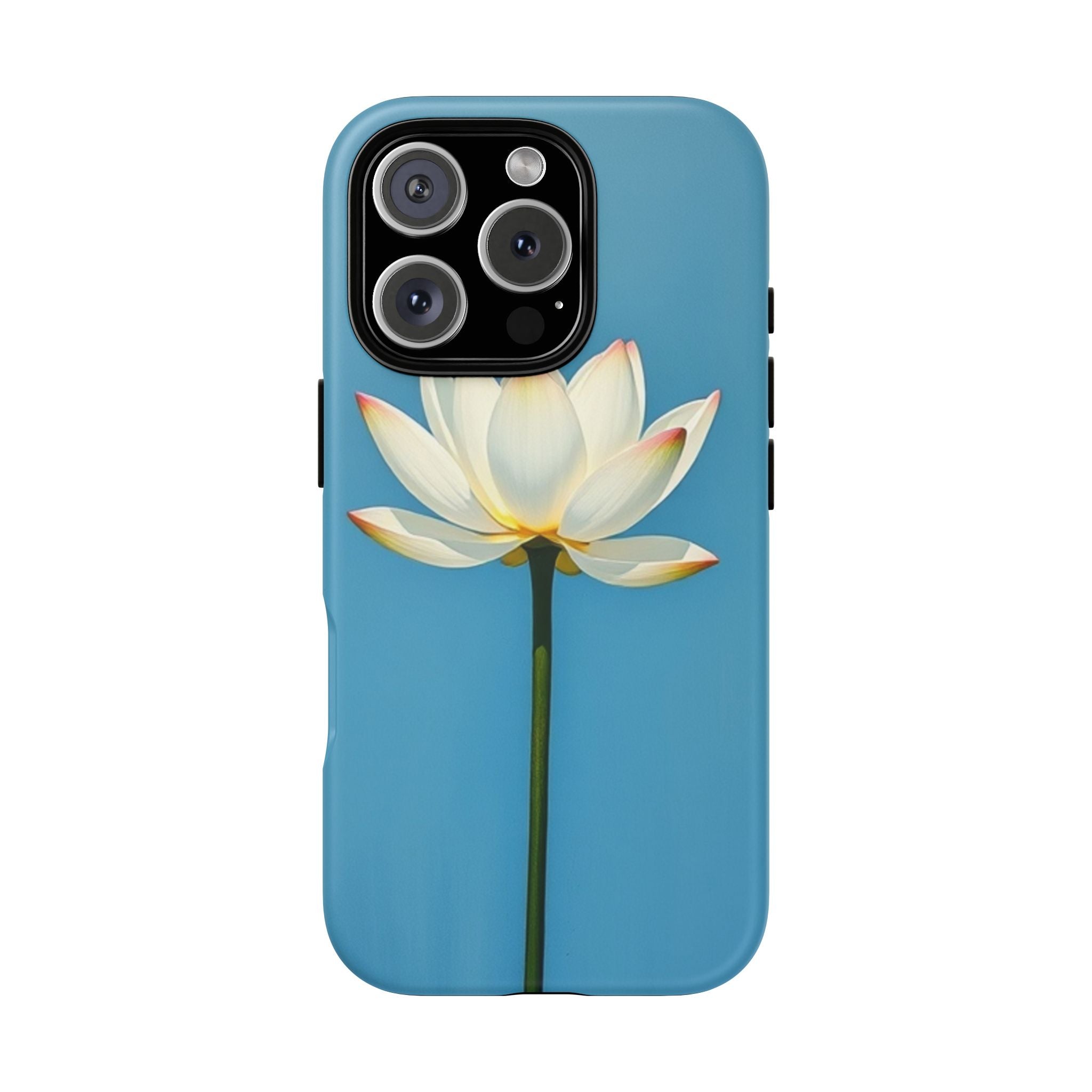 Open White Peace Lily Design Tough Case For Android & iPhone
