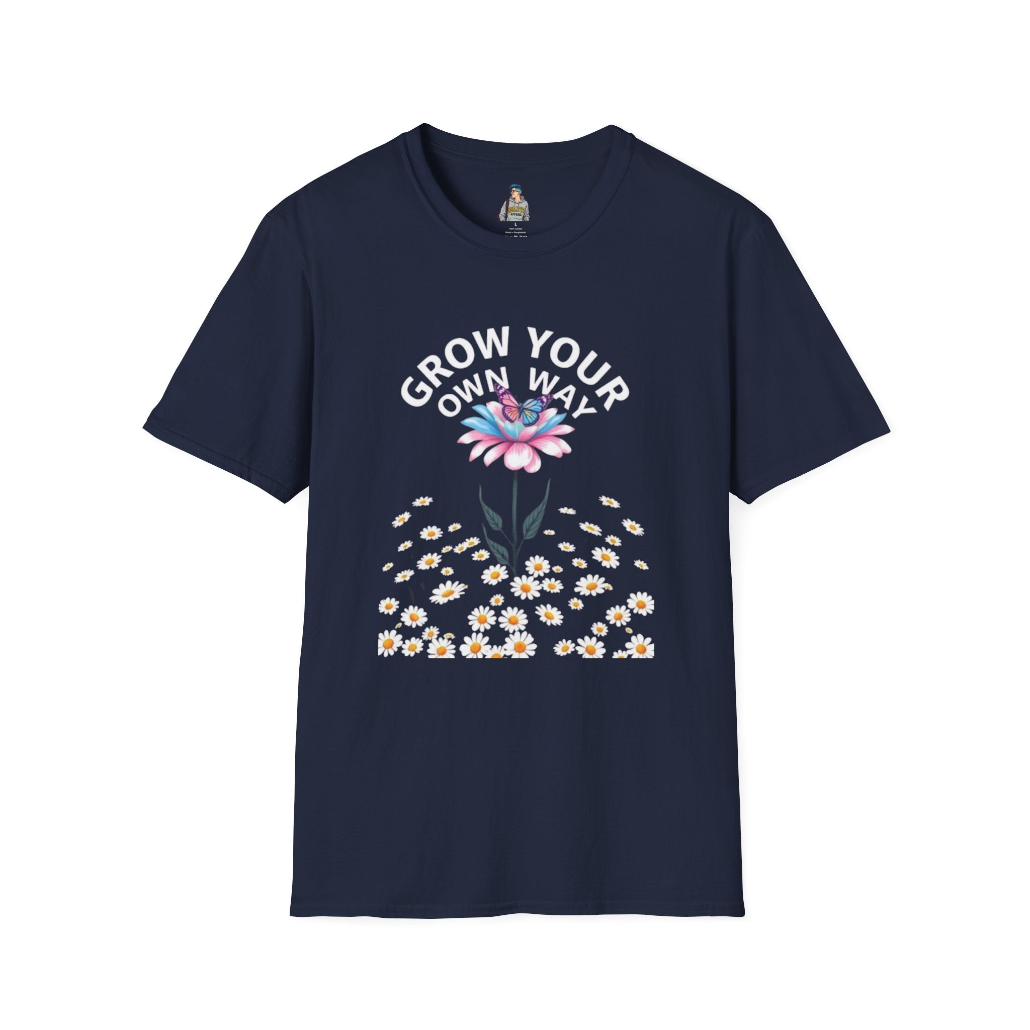 Grow Your Own Way Trans Pride Unisex T-Shirt - Floral Design for Garden Lovers