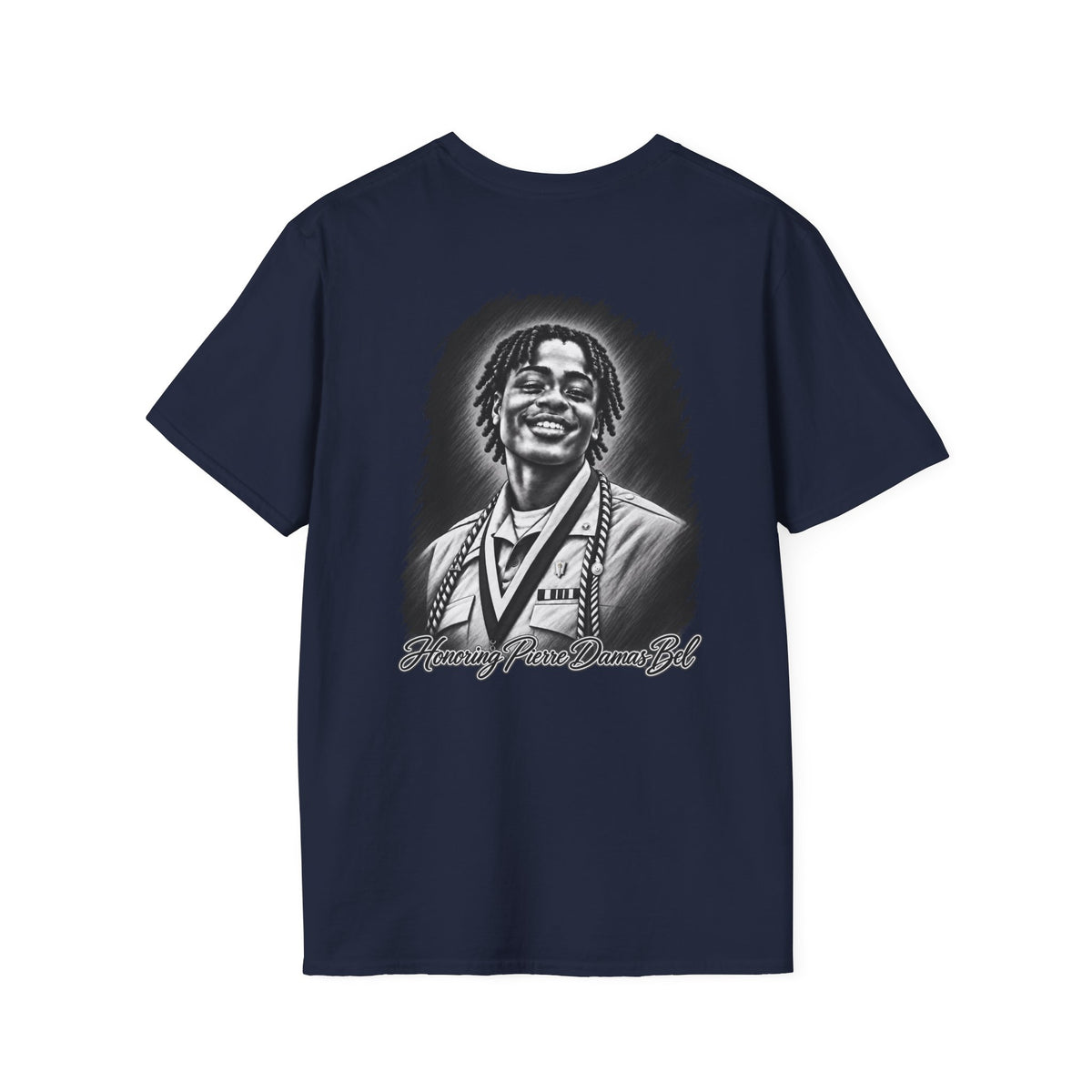 Portrait Front and Back - In Memory of Pierre Damas Bel T-Shirt