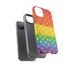 Rainbow Polka Dot Tough Phone Case for iPhone