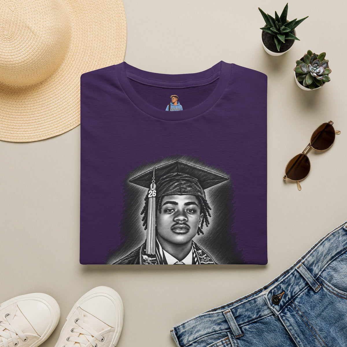 Portrait Front and Back - In Memory of Pierre Damas Bel T-Shirt