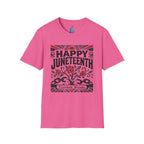Juneteenth T-Shirt — "Happy Juneteenth" Floral Freedom Tee