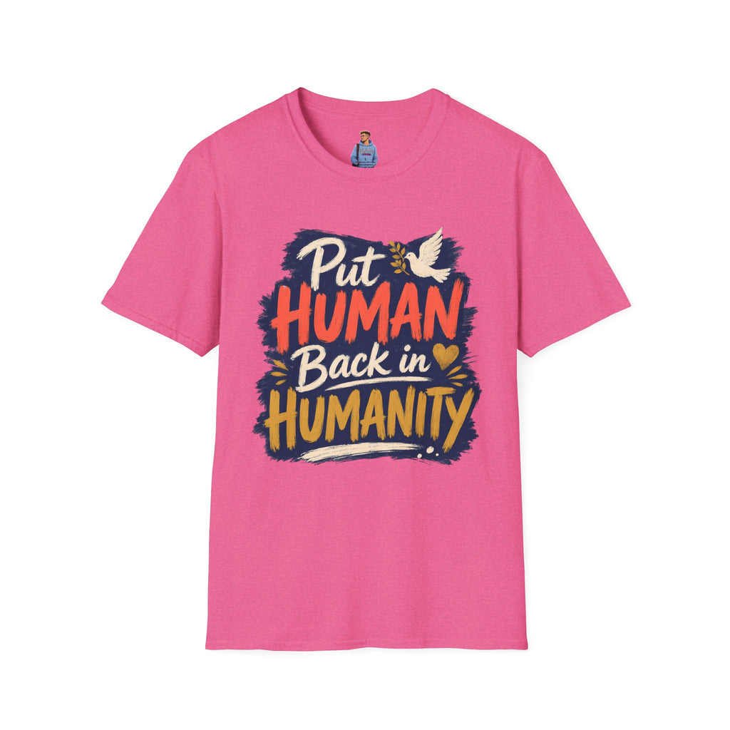 Put Human Back in Humanity T-Shirt — Inspirational Peace Dove Tee