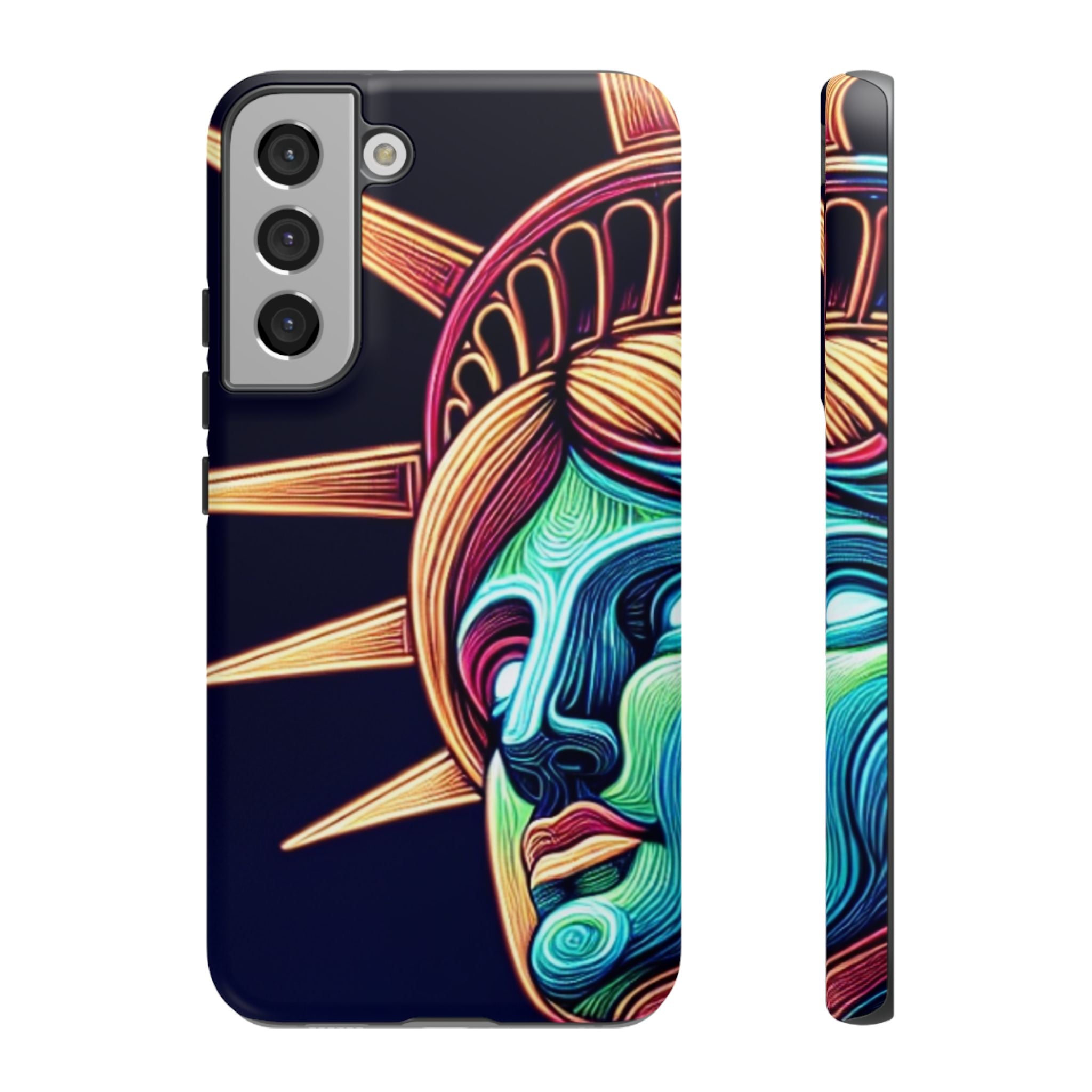 Statue of Liberty Neon Glowing Art Tough Case for Android & iPhone