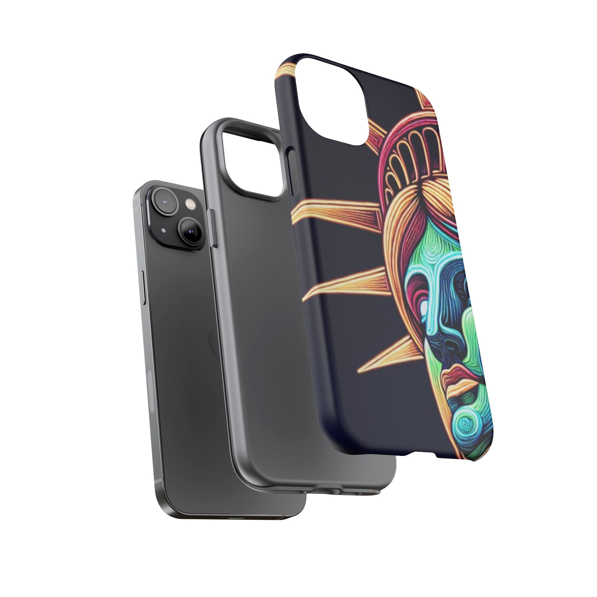 Statue of Liberty Neon Glowing Art Tough Case for Android & iPhone