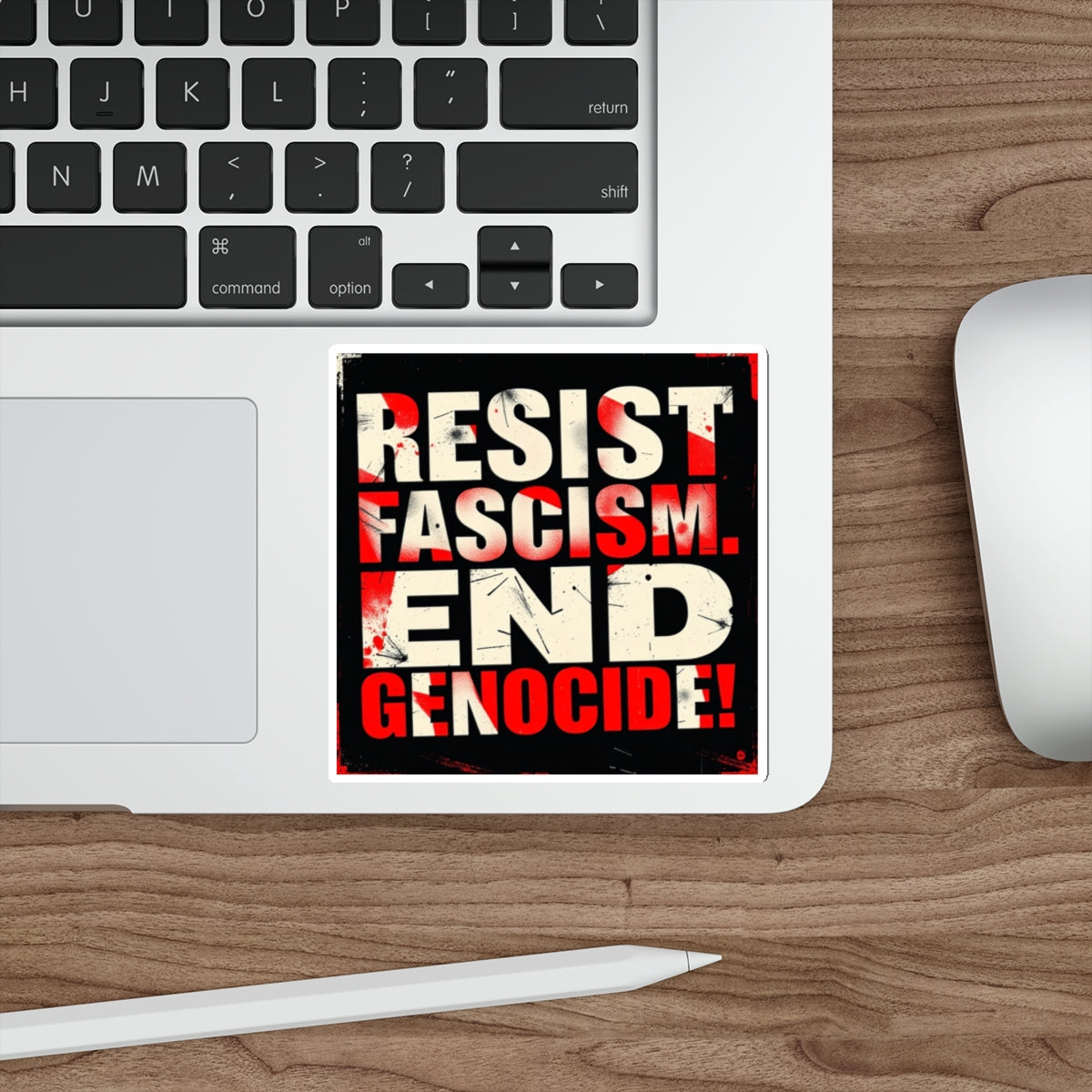 Die-Cut Stickers -  RESIST FASCISM. END GENOCIDE.