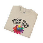 Unisex Softstyle T-Shirt - 'Grow Your Own Way' Floral Design for Queer Pride