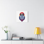 Vibrant Falcon Wall Art - Matte Stretched Canvas, Colorful Bird Decor