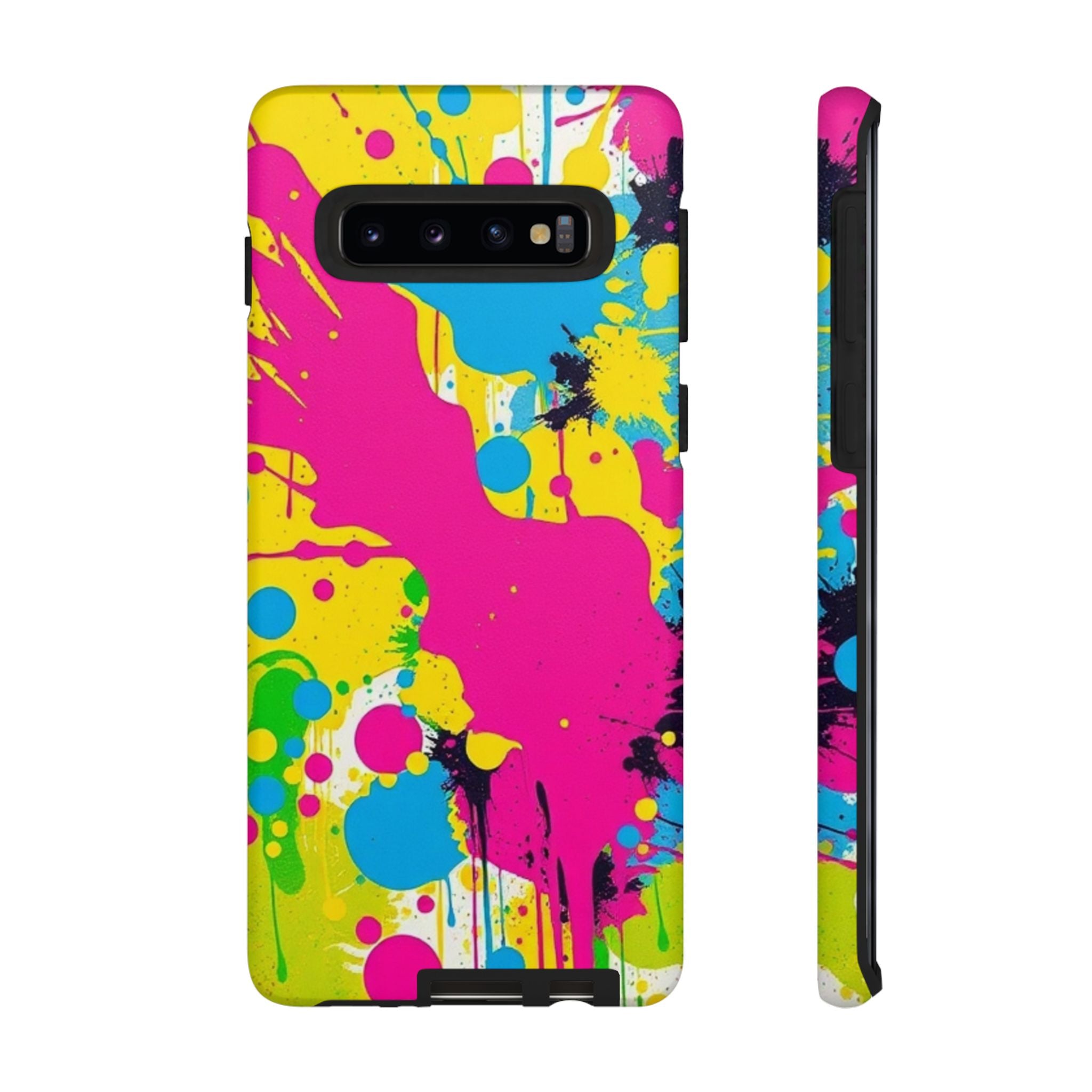Android OR iPhone Compatible Cases - Crazy Retro Color Splash Design - Unique Tough Cases