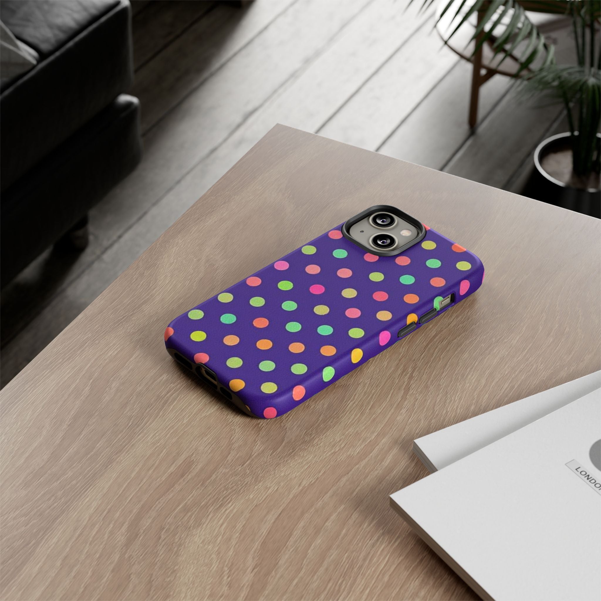 Colorful Polka Dot Tough Phone Case for iPhone