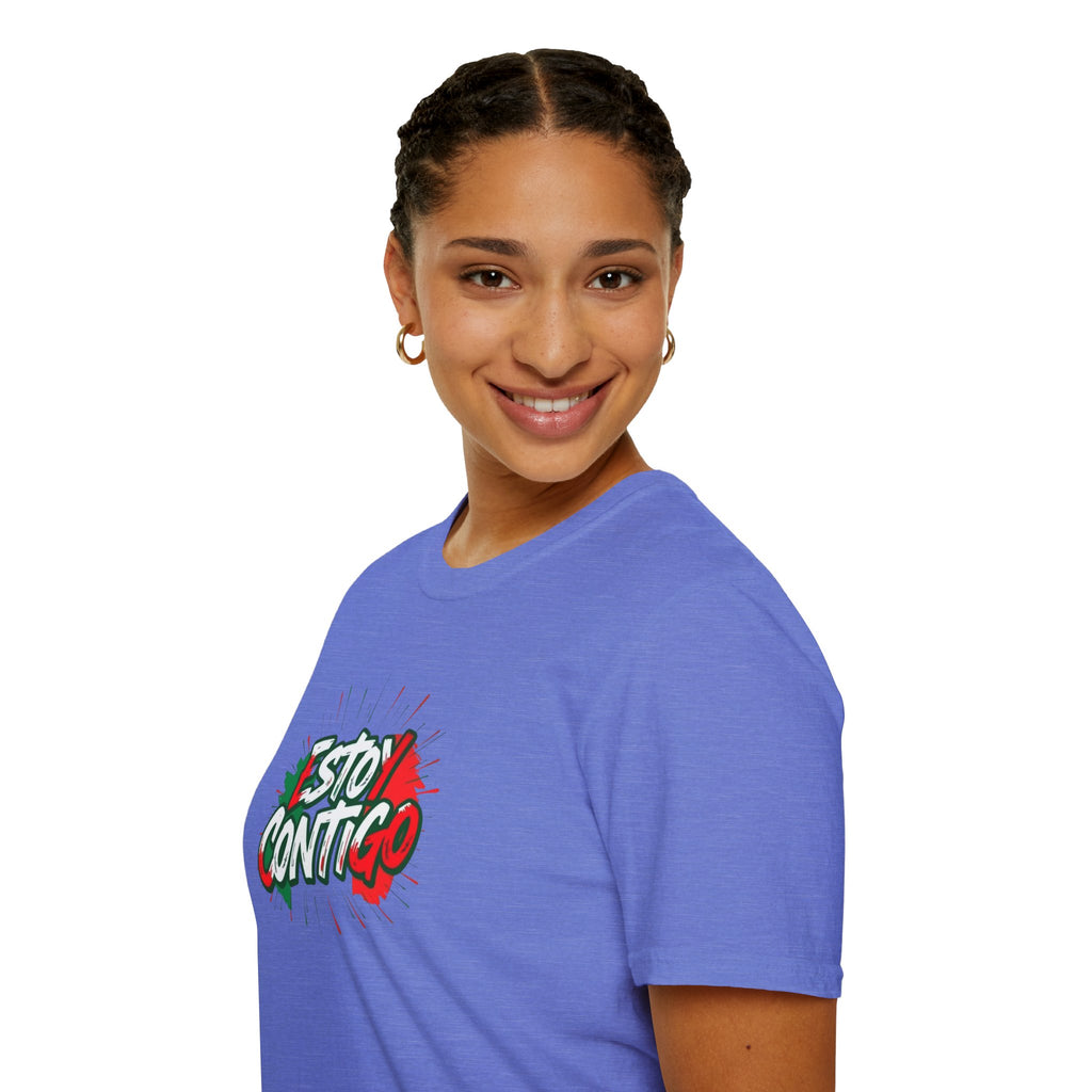 Immigrants Make America Great T-Shirt Estoy Contigo (I Am With You) Unisex Softstyle T-Shirt Classic Protest Tee