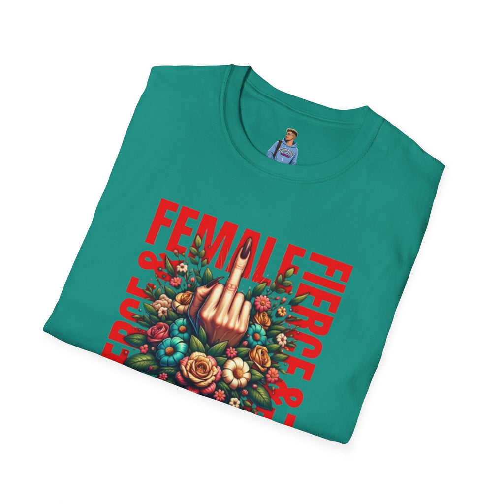 Fierce Female Unisex T-Shirt - Softstyle Floral Graphic Tee