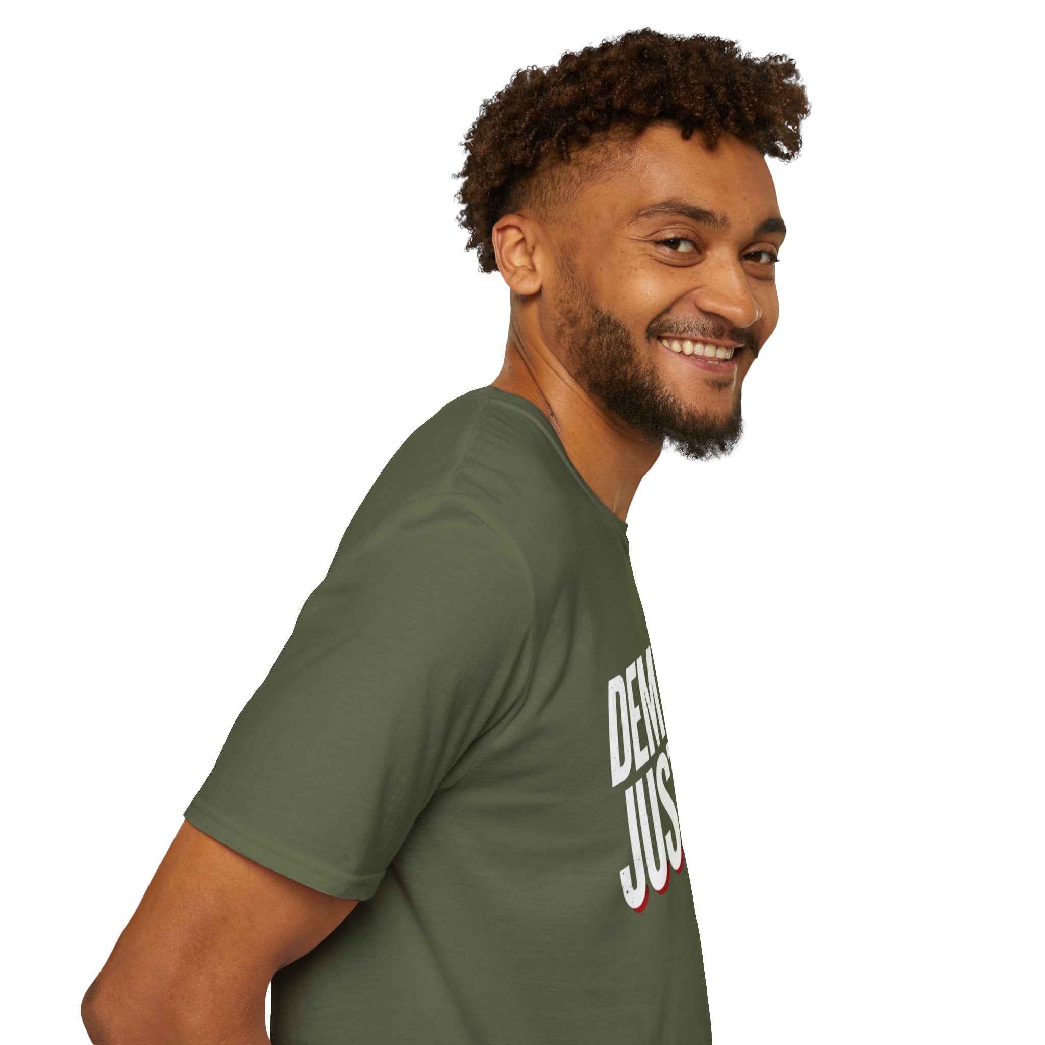 Demand Justice T-Shirt — Bold Protest Tee for Activists & Social Justice Supporters