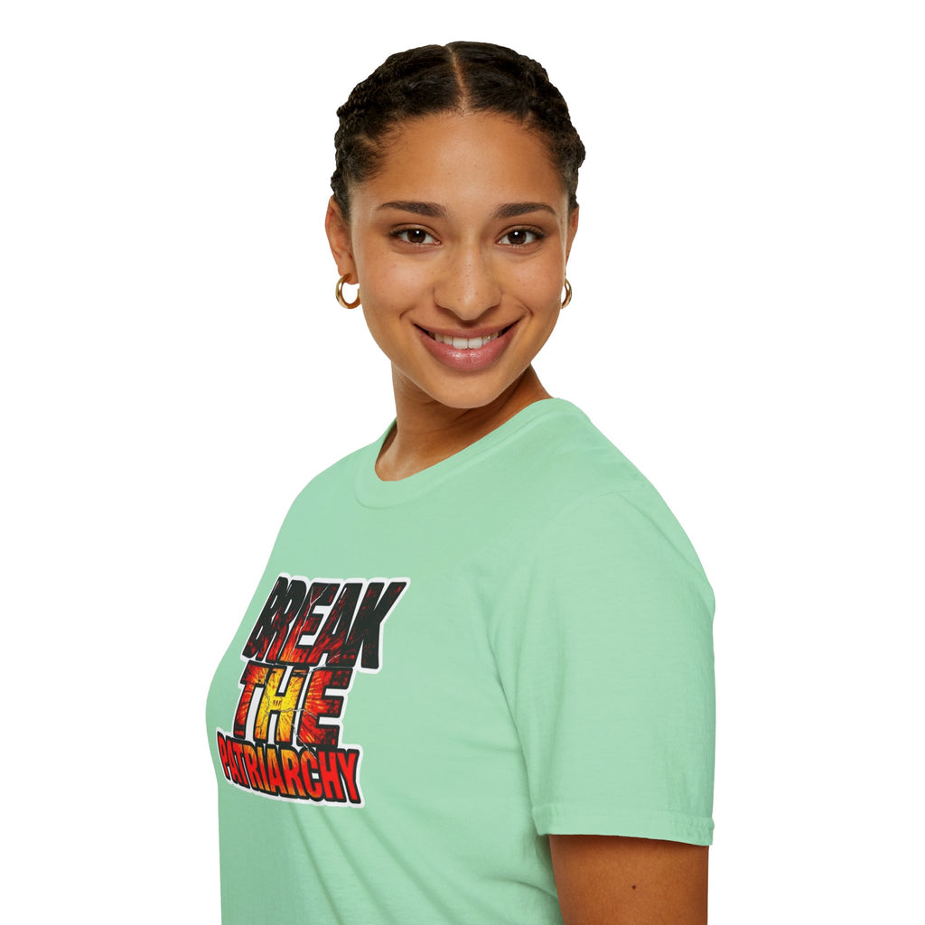 Break the Patriarchy Unisex Softstyle T-Shirt - Empowerment Wear for Social Change