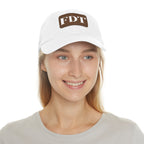 Stylish Dad Hat with FDT Leather Patch - Casual Sun Protection for Dads
