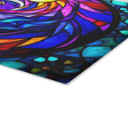 Vibrant Stained Glass Cutting Board | Colorful Kitchen Decor & Gift