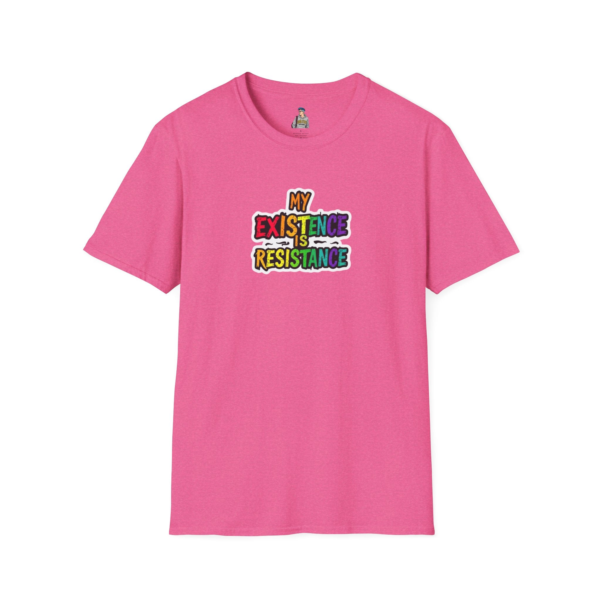 My Existence is Resistance Unisex Softstyle T-Shirt - Empowerment & Self-Expression Wear