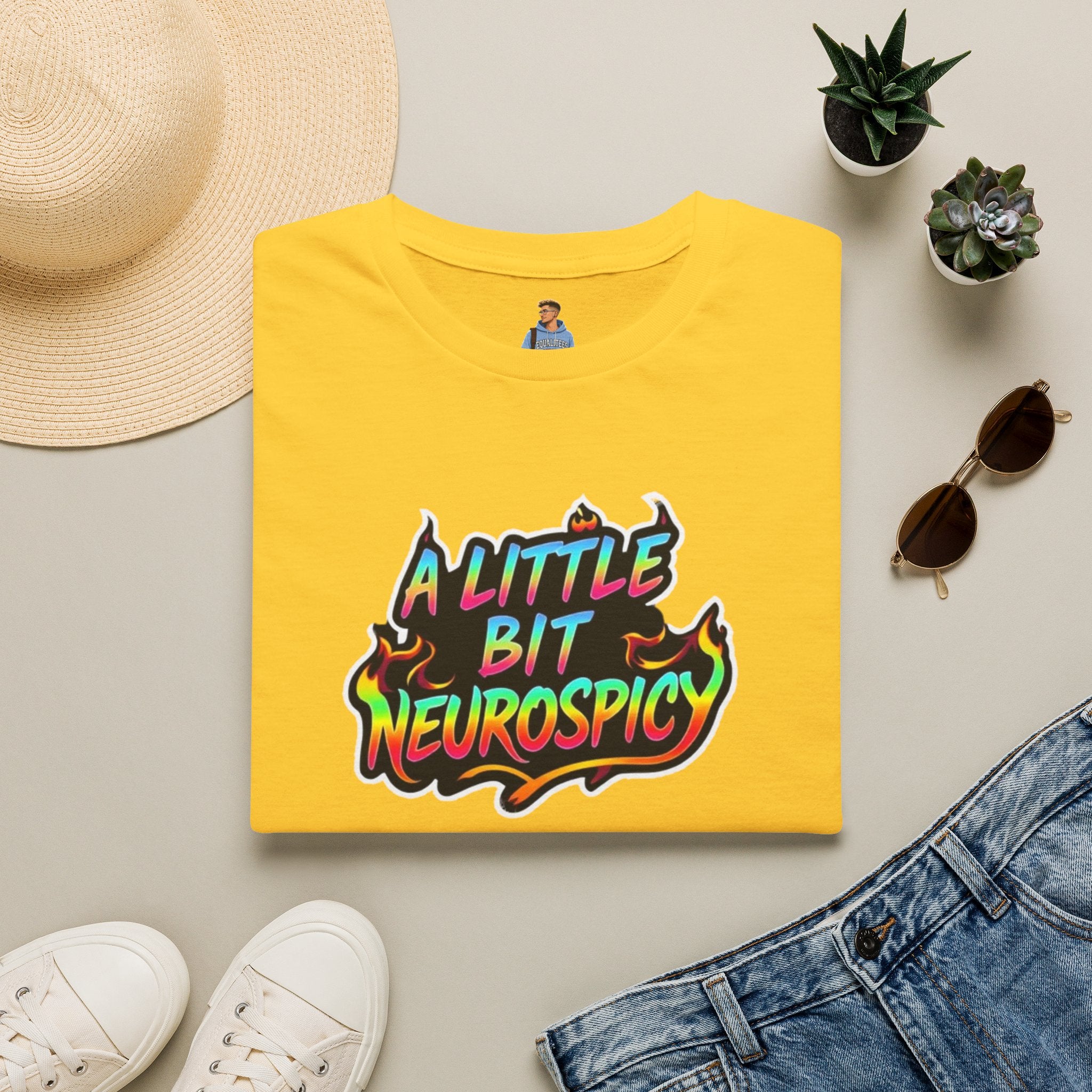 A Little Bit Neurospicy Unisex Softstyle T-Shirt - Fun & Quirky Graphic Tee for Neurodivergent Awareness