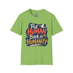 Put Human Back in Humanity T-Shirt — Inspirational Peace Dove Tee