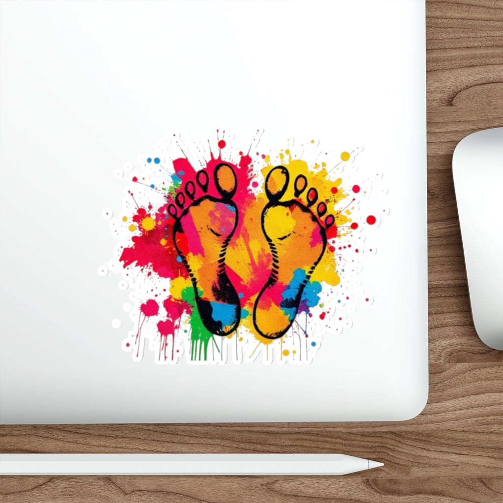 Die-Cut Stickers - Rainbow Feet