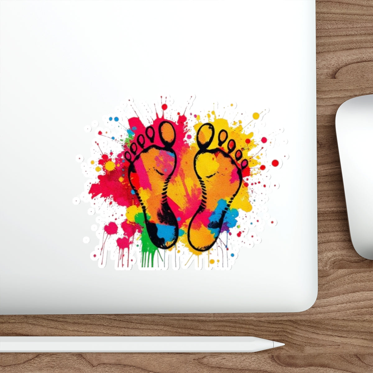 Die-Cut Stickers - Rainbow Feet