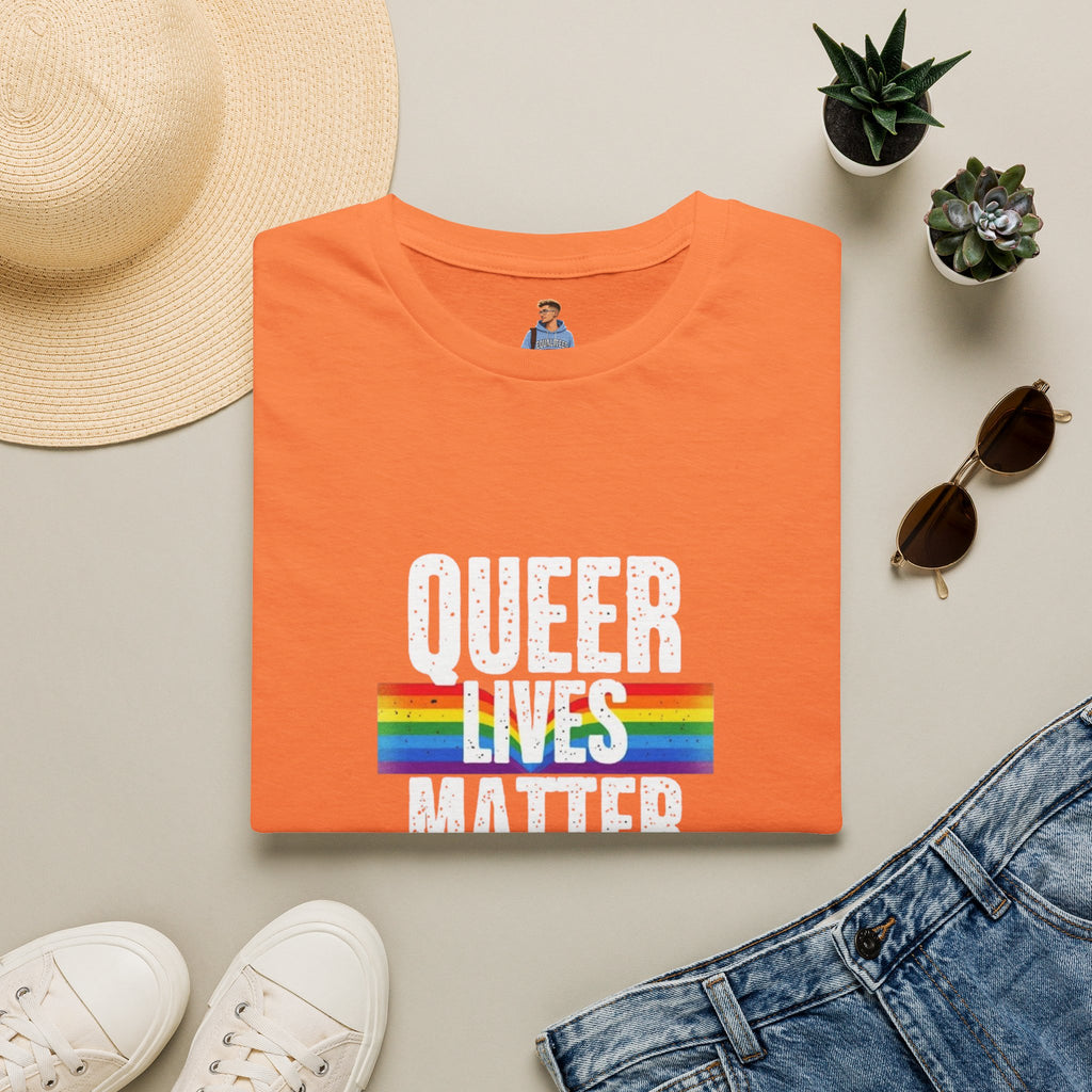Queer Lives Matter Unisex Softstyle T-Shirt - Support LGBTQ+ Rights