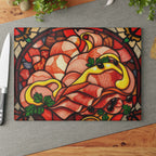 Stained Glass Meat Charcuterie Cutting Board - Kitchen Decor & Entertaining Essential