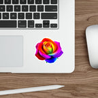 Die-Cut Stickers - Rose - Rainbow Colors