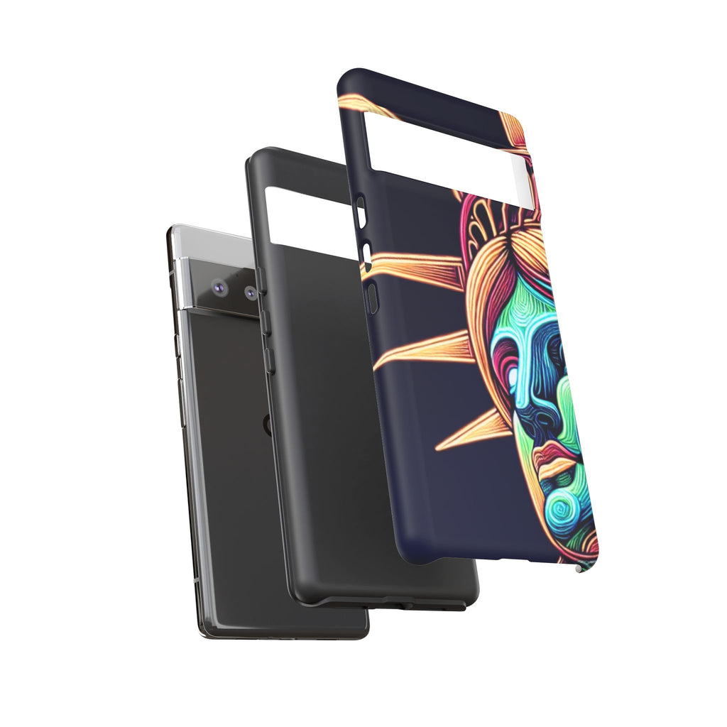 Statue of Liberty Neon Glowing Art Tough Case for Android & iPhone