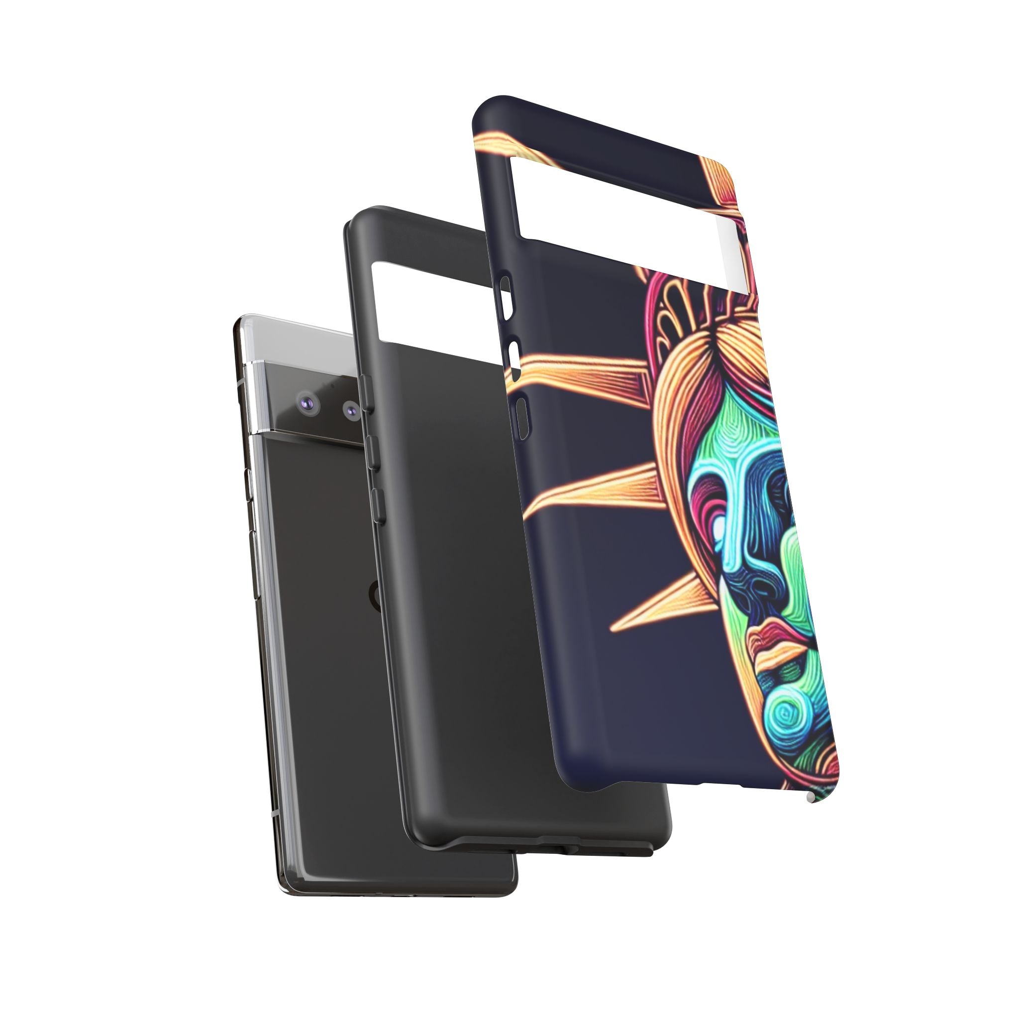 Statue of Liberty Neon Glowing Art Tough Case for Android & iPhone