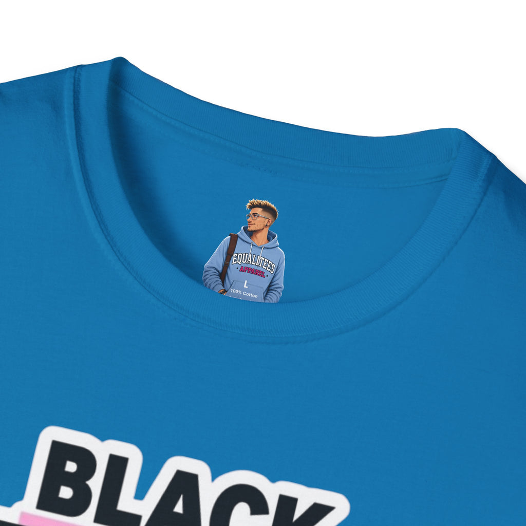 Unisex Softstyle T-Shirt - Black Trans Lives Matter Statement Tee