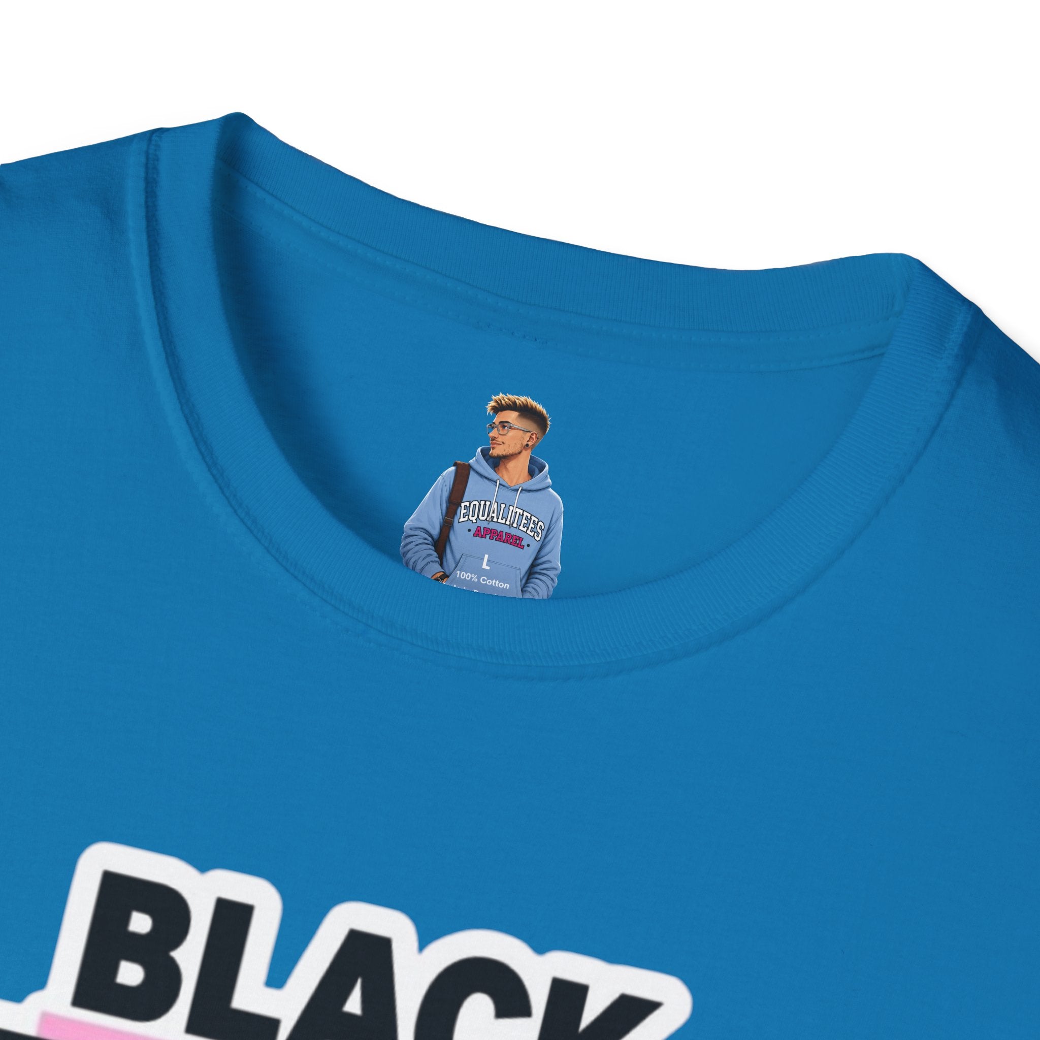 Unisex Softstyle T-Shirt - Black Trans Lives Matter Statement Tee