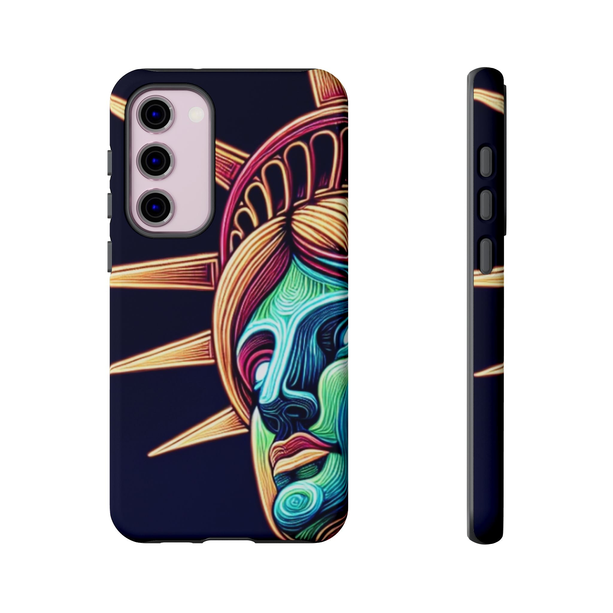 Statue of Liberty Neon Glowing Art Tough Case for Android & iPhone