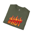 #HOT T-Shirt – Trendy Hashtag Fire Design