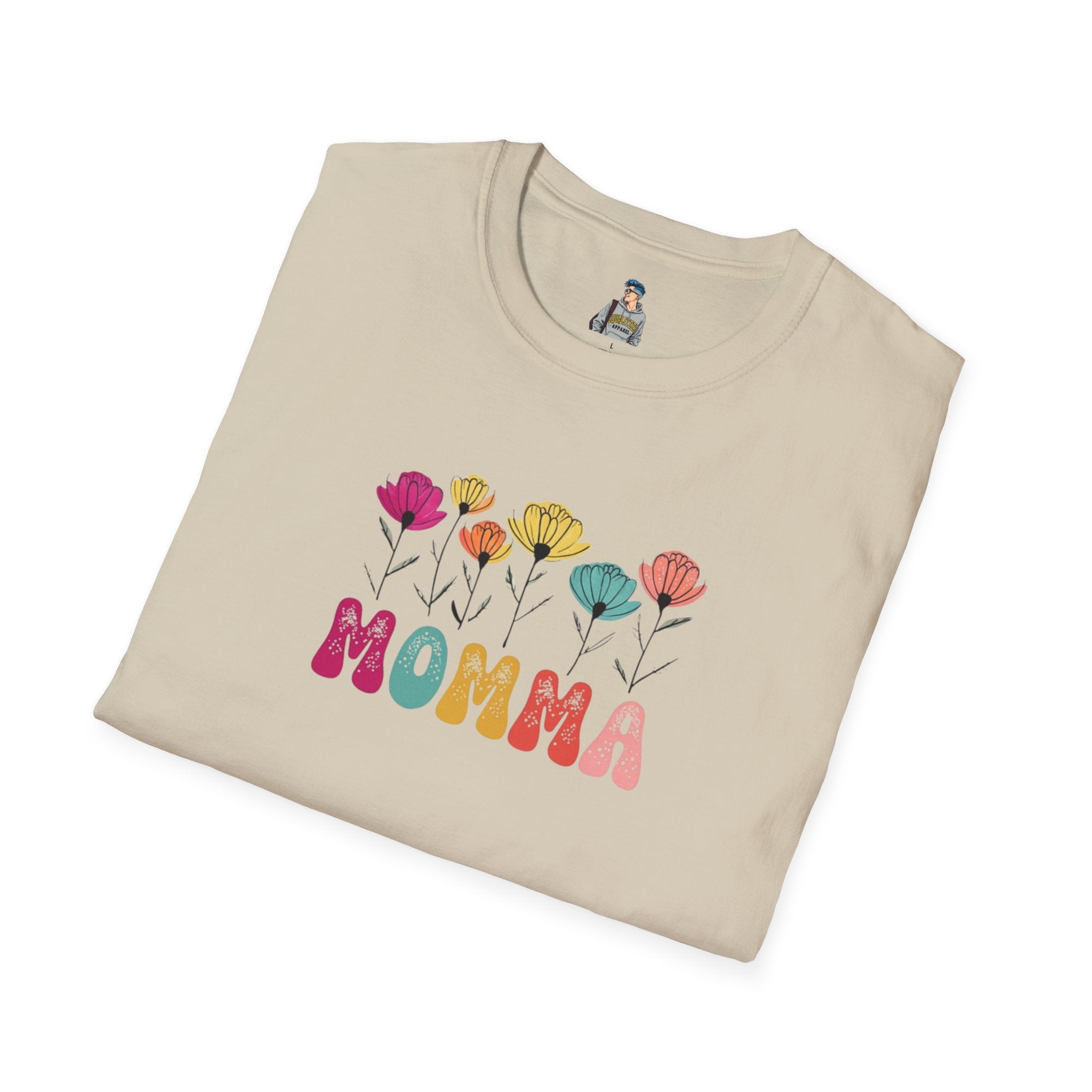 Floral 'Momma' Unisex Softstyle T-Shirt - Perfect for Mother's Day & Everyday Wear