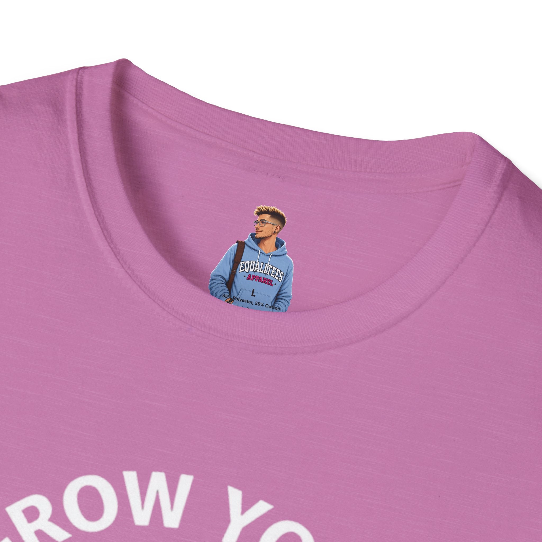 Grow Your Own Way Trans Pride Unisex T-Shirt - Floral Design for Garden Lovers