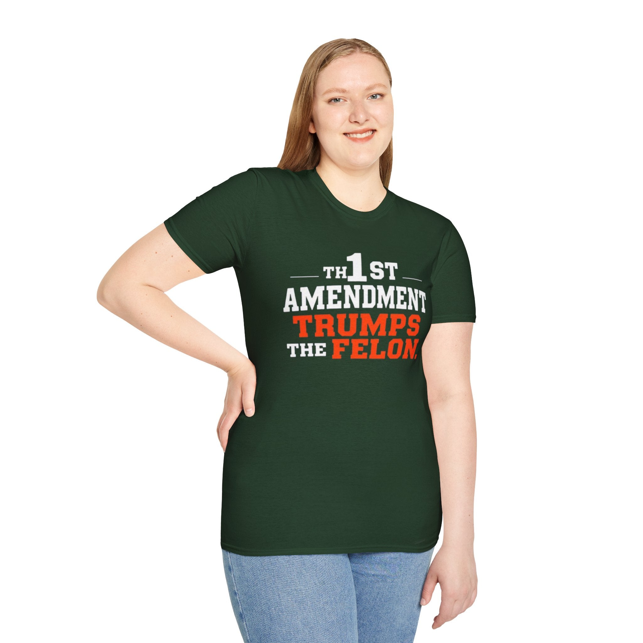 Political T-Shirt - 1st Amendment Trumps the Felon
