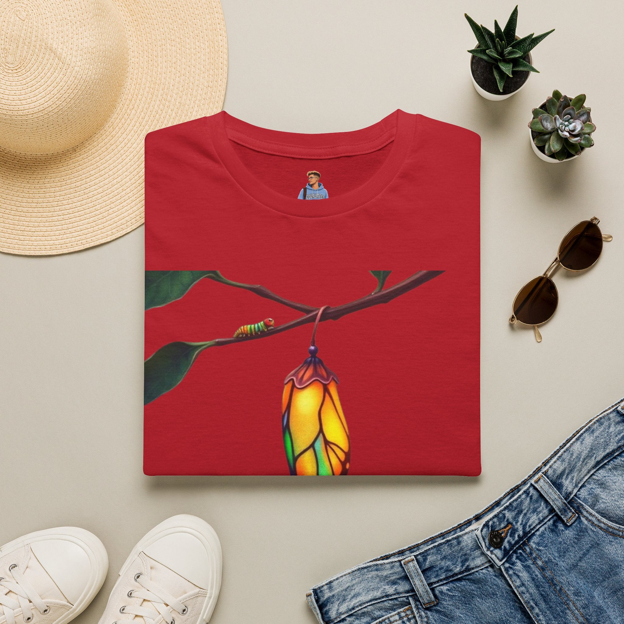 Rainbow Butterfly Cocoon Pride T-Shirt