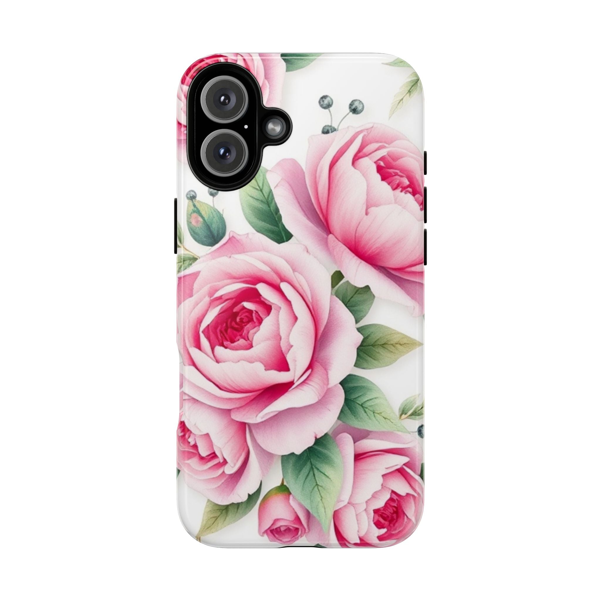 Android OR iPhone Compatible Cases - Pink Flower Design - Unique Tough Cases
