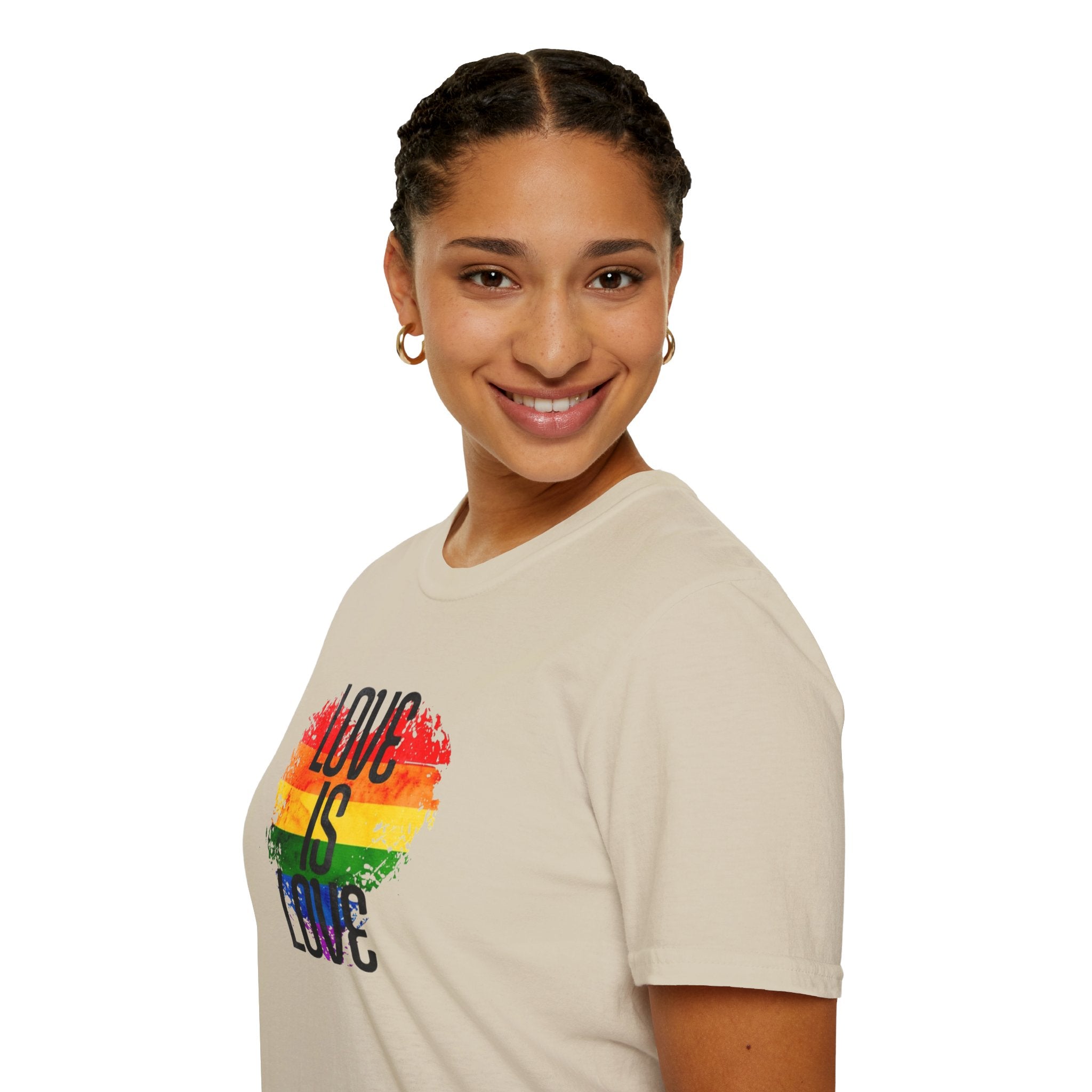 Pride Love Is Love Unisex Softstyle T-Shirt - EqualiTees.Me