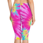 Vibrant Tie-Dye Capri Leggings for Women - Perfect for Festivals & Summer Wear