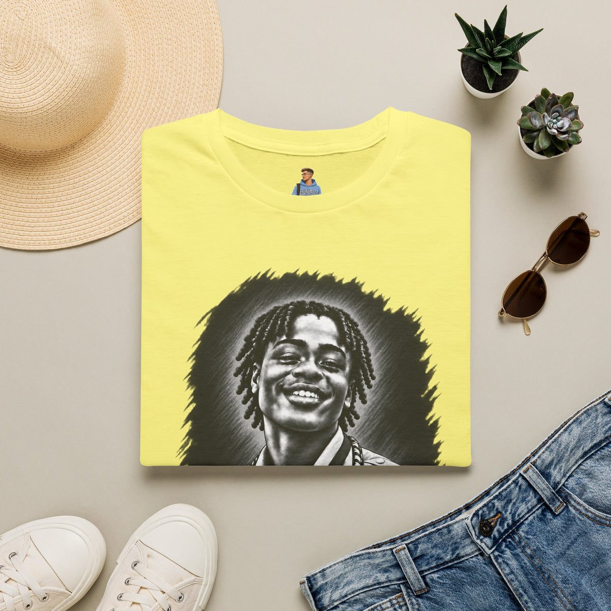 Smiling Portrait Front - In Memory of Pierre Damas Bel T-Shirt