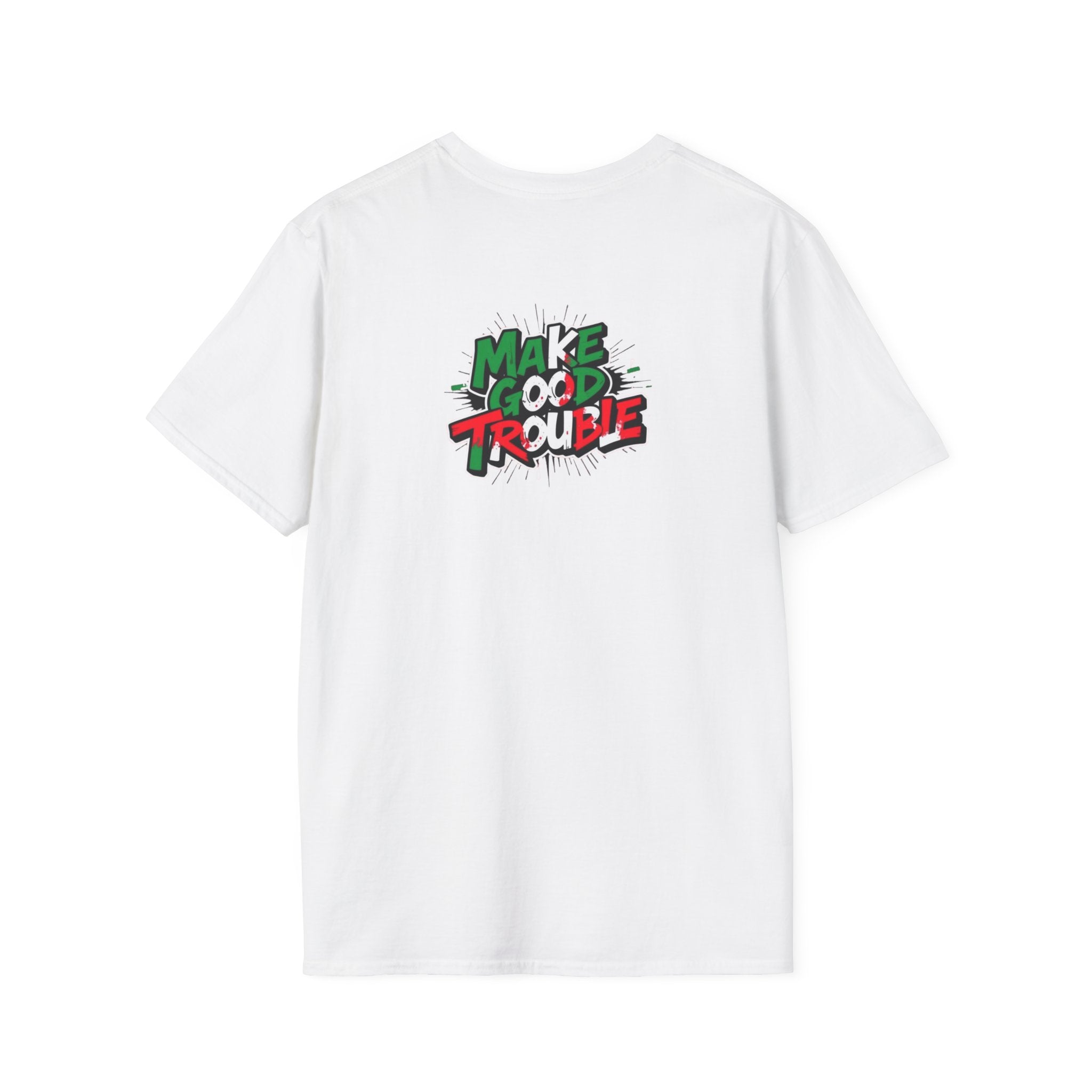 Make Good Trouble Unisex Softstyle T-Shirt | Fun Graphic Tee for Activists & Trendsetters