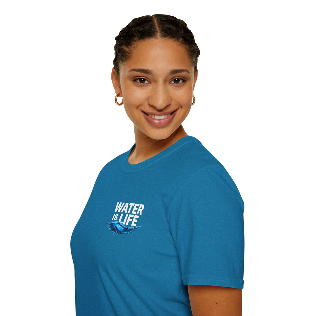 Water is Life Unisex T-Shirt | Eco-Friendly Tee for Environmentalists, Beach Lovers, Awareness Campaigns, Gifting