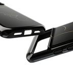 Android OR iPhone Compatible Cases - Gold Line Face Design - Unique Tough Cases