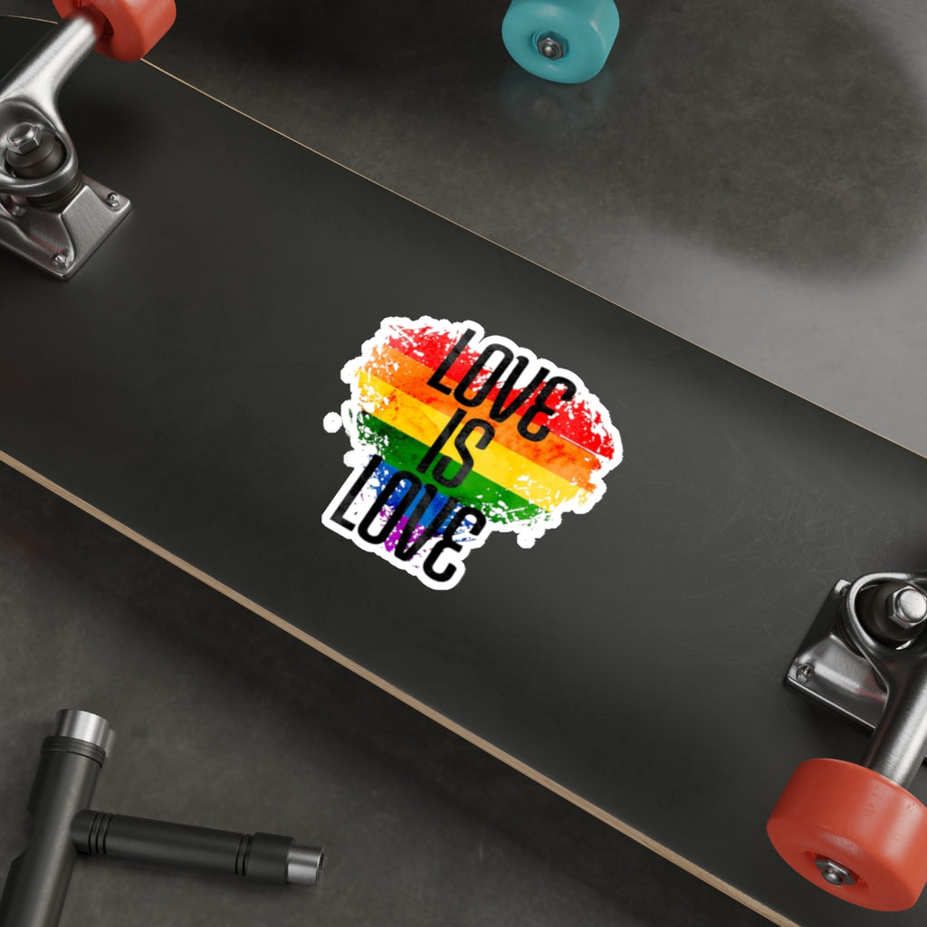 Die-Cut Stickers - Love is Love Rainbow Heart