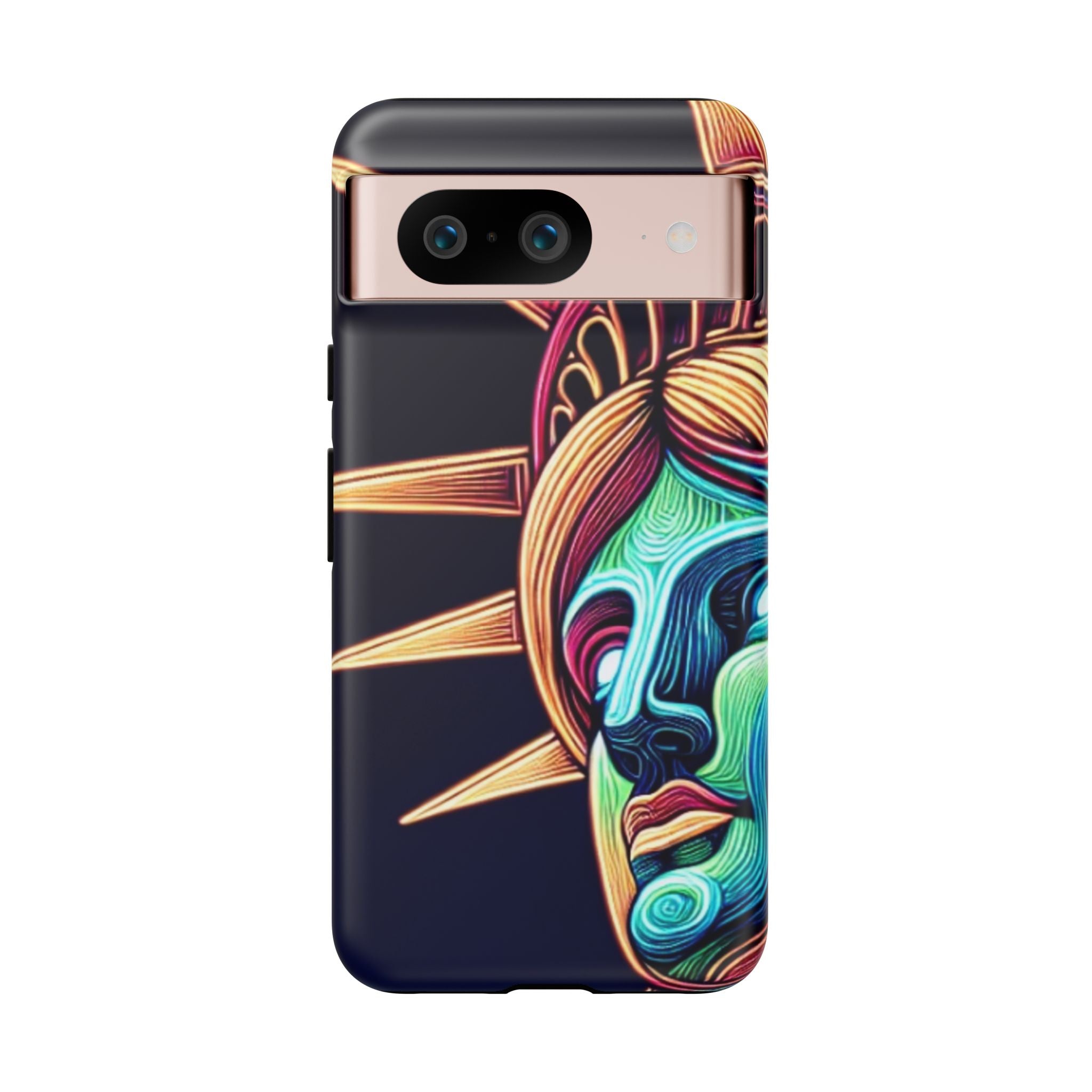 Statue of Liberty Neon Glowing Art Tough Case for Android & iPhone