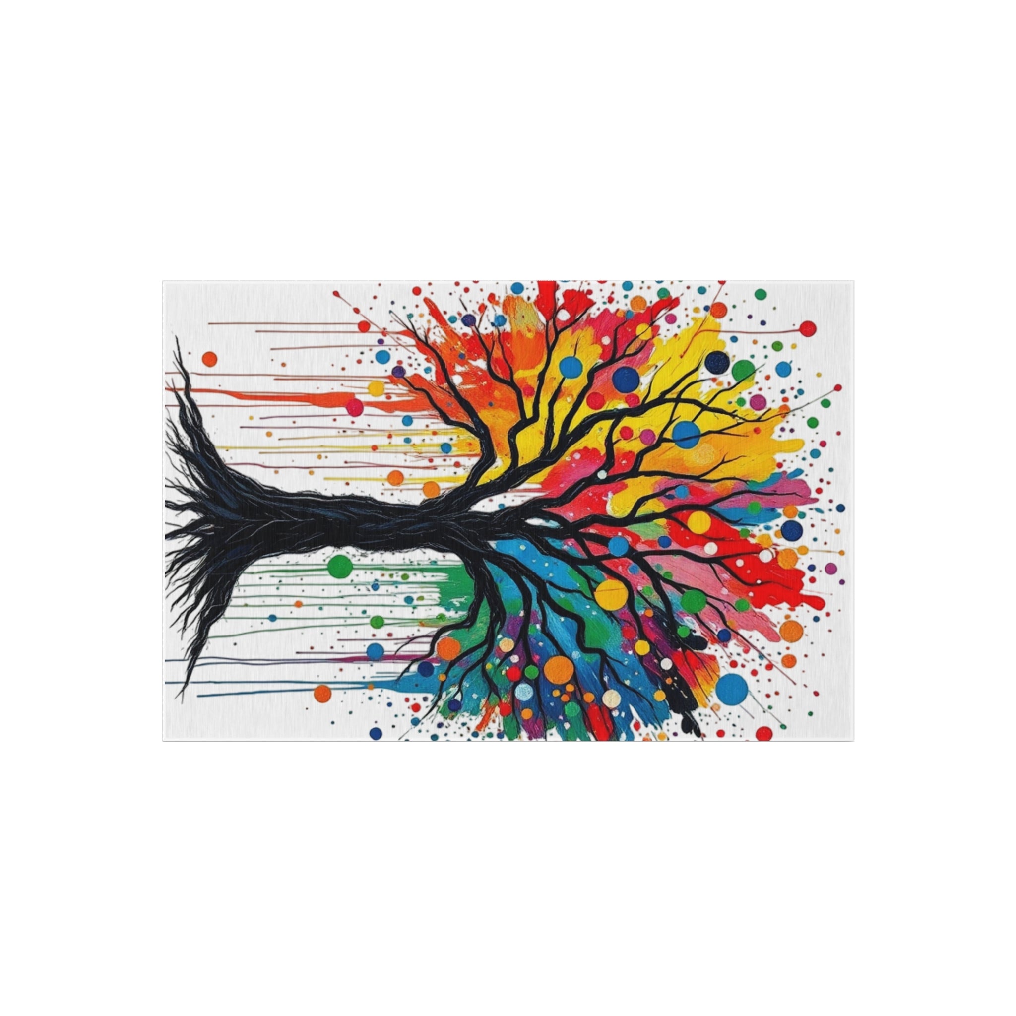 Vibrant Tree of Life Outdoor Rug - Colorful Decorative Mat for Patios & Gardens