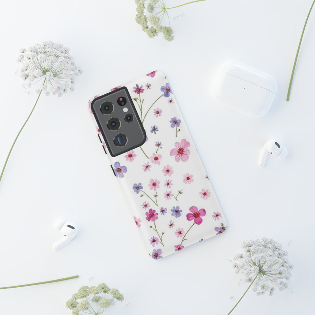 Pink Wildflower Tough Case for Android