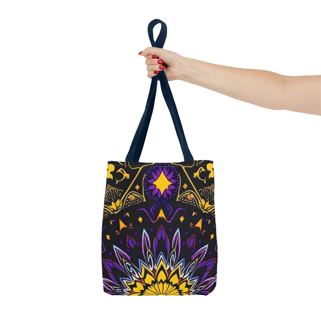 Purple & Yellow Design Tote Bag